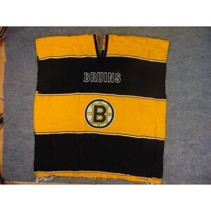Boston Bruins NHL Hockey Poncho Cape Black Yellow Adult One Size